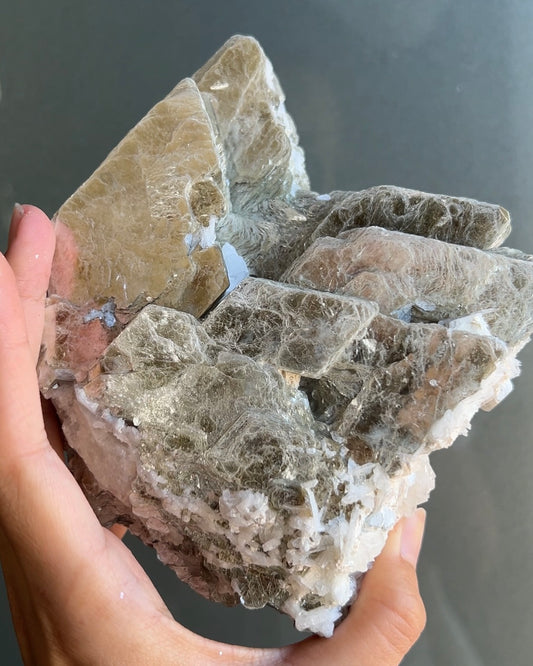 雲母葉鈉長石磷灰石擺件 - 巴西