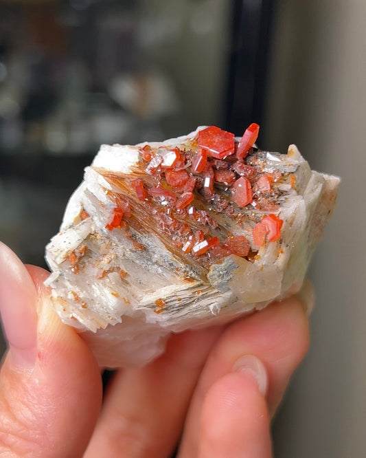 摩洛哥釩鉛礦來自Mibladen礦區vanadinite from Morocco