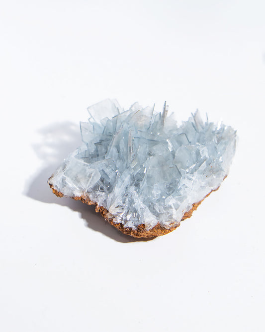 西班牙重晶石 Barite|San Jorge 礦區天藍板狀晶體標本 Spanish Barite sky-blue tabular crystals San Jorge Mines Murcia Spain