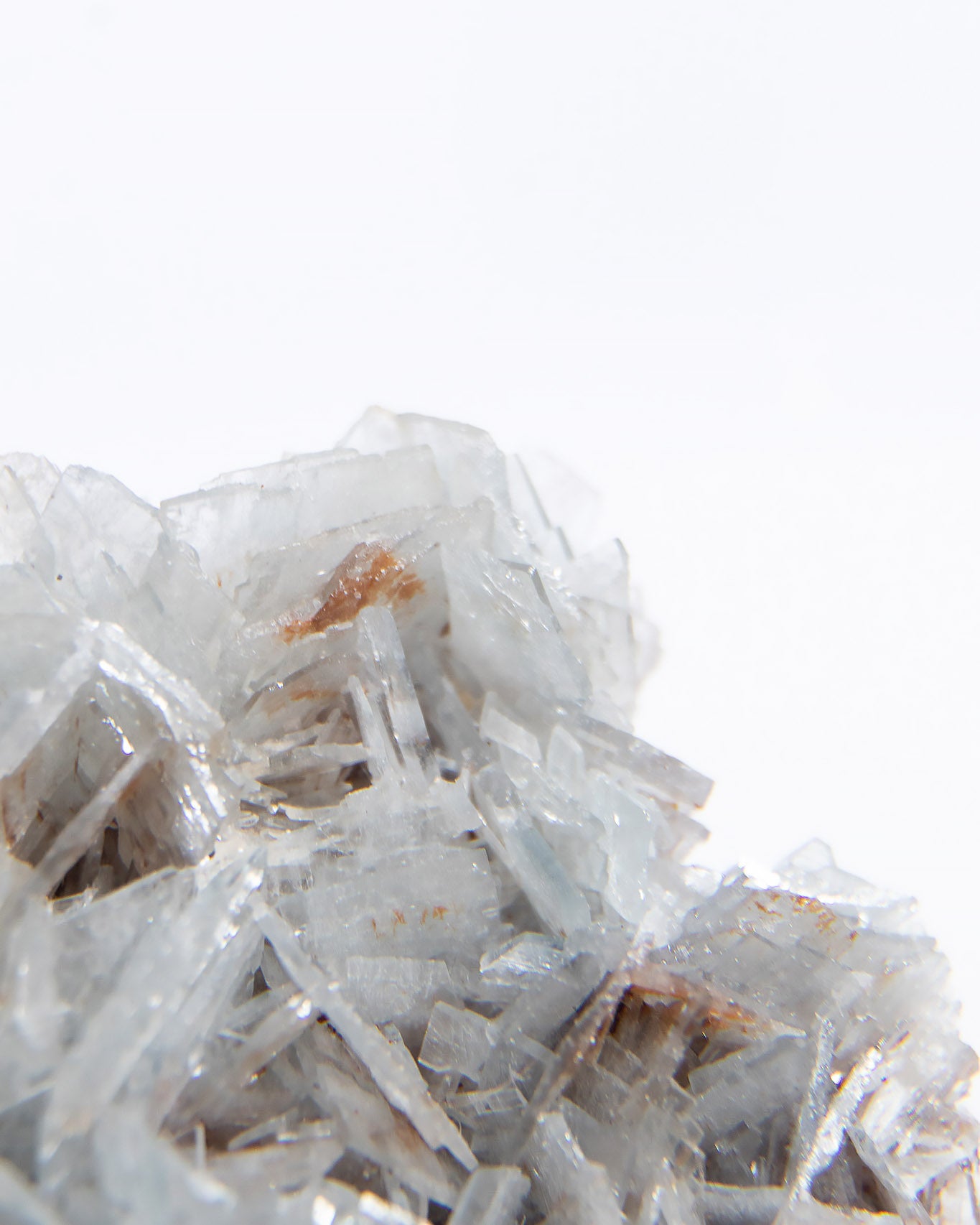 西班牙重晶石 Barite|San Jorge 礦區灰藍棕粉共生板狀晶體標本 Spanish Barite grey-blue blush-pink tabular crystals San Jorge Mines Spain