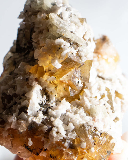 Fluorite with Dolomite, Barite - Moscona Mine, Spain
