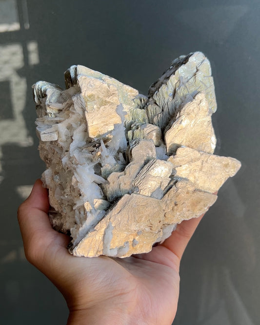 雲母葉鈉長石磷灰石擺件 - 巴西