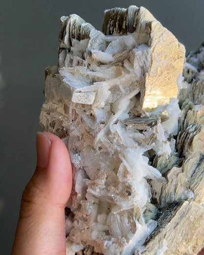 雲母葉鈉長石磷灰石擺件 - 巴西