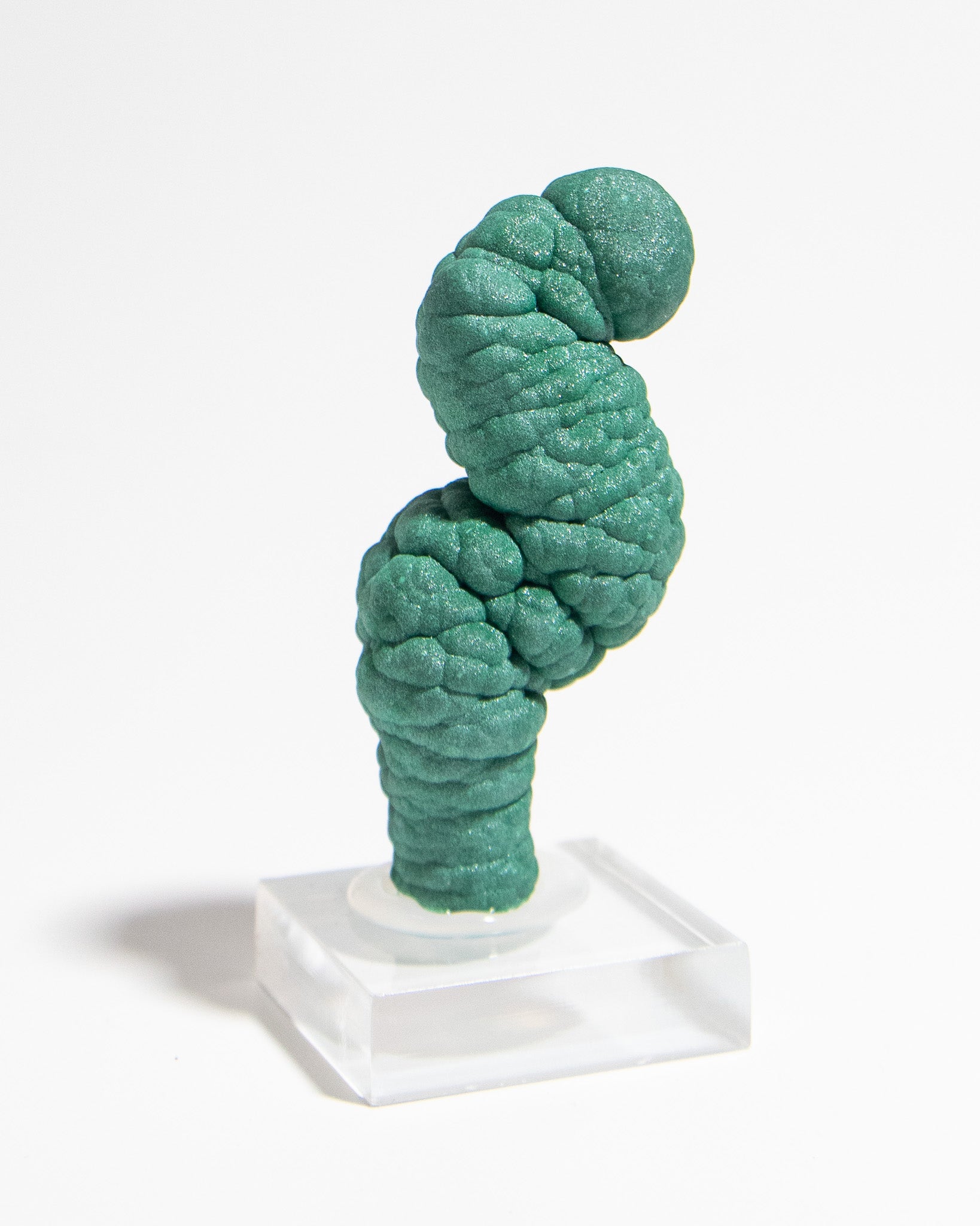 民主剛果孔雀石｜稀有罕見收藏級礦標Sparkling Malachite Stalactite from DR Congo | Rare, Museum-Grade Collectible Specimen