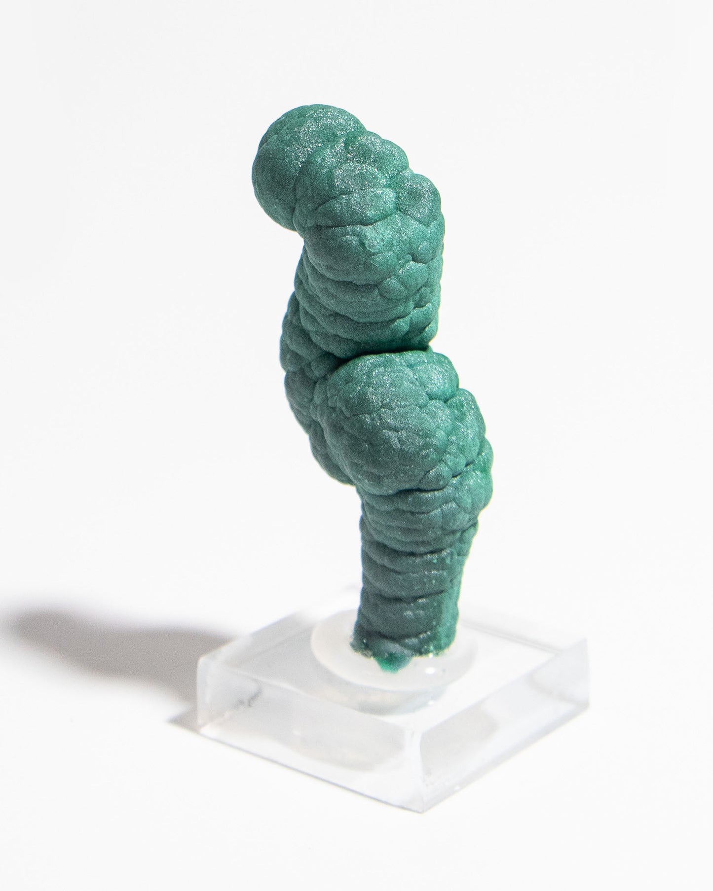 民主剛果孔雀石｜稀有罕見收藏級礦標Sparkling Malachite Stalactite from DR Congo | Rare, Museum-Grade Collectible Specimen