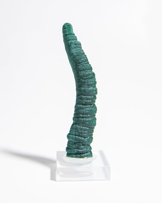 民主剛果孔雀石｜稀有罕見收藏級礦標Sparkling Malachite Stalactite from DR Congo | Rare, Museum-Grade Collectible Specimen