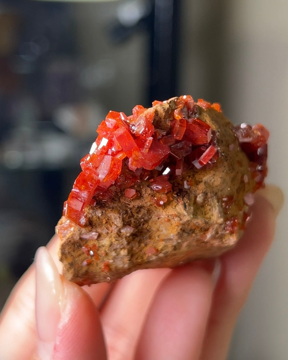 摩洛哥釩鉛礦來自Mibladen礦區vanadinite from Morocco