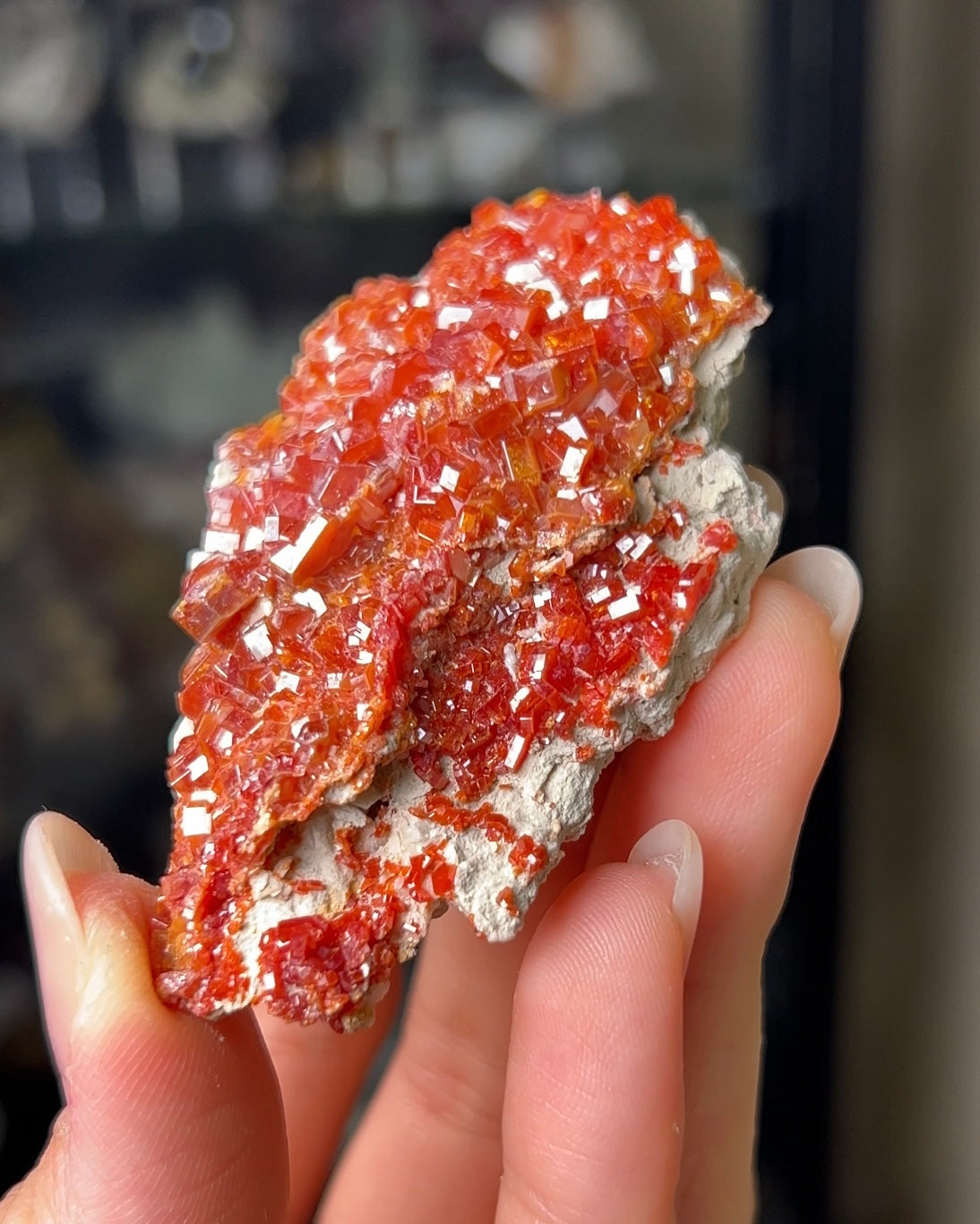摩洛哥釩鉛礦來自Mibladen礦區vanadinite from Morocco