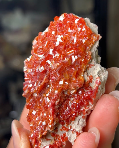 摩洛哥釩鉛礦來自Mibladen礦區vanadinite from Morocco