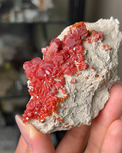 摩洛哥釩鉛礦來自Mibladen礦區vanadinite from Morocco