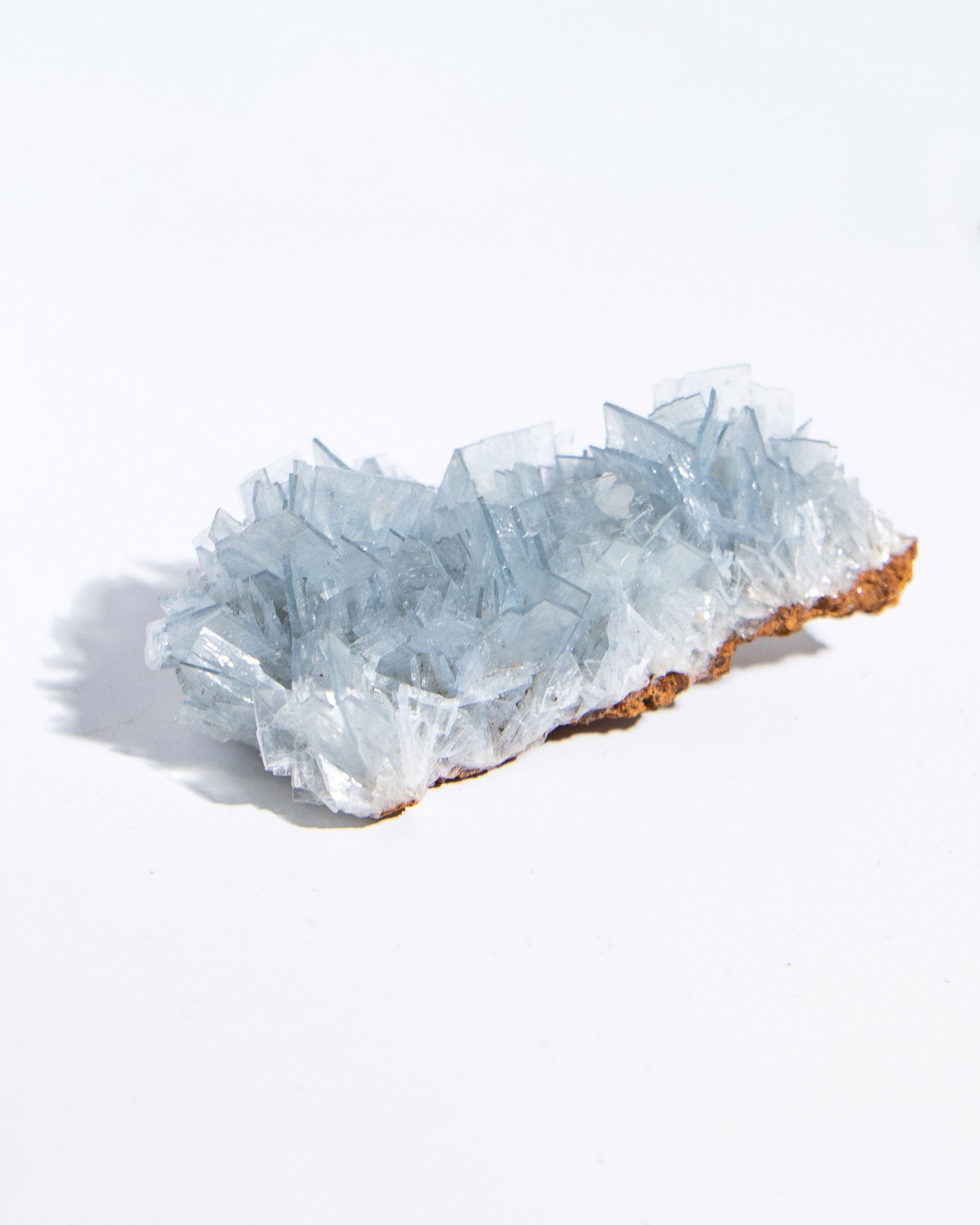 西班牙重晶石 Barite｜San Jorge 礦區天藍板狀晶體標本 Spanish Barite sky-blue tabular crystals San Jorge Mines Murcia Spain