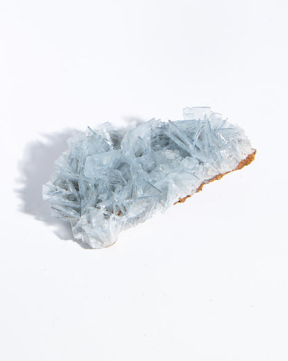 西班牙重晶石 Barite｜San Jorge 礦區天藍板狀晶體標本 Spanish Barite sky-blue tabular crystals San Jorge Mines Murcia Spain