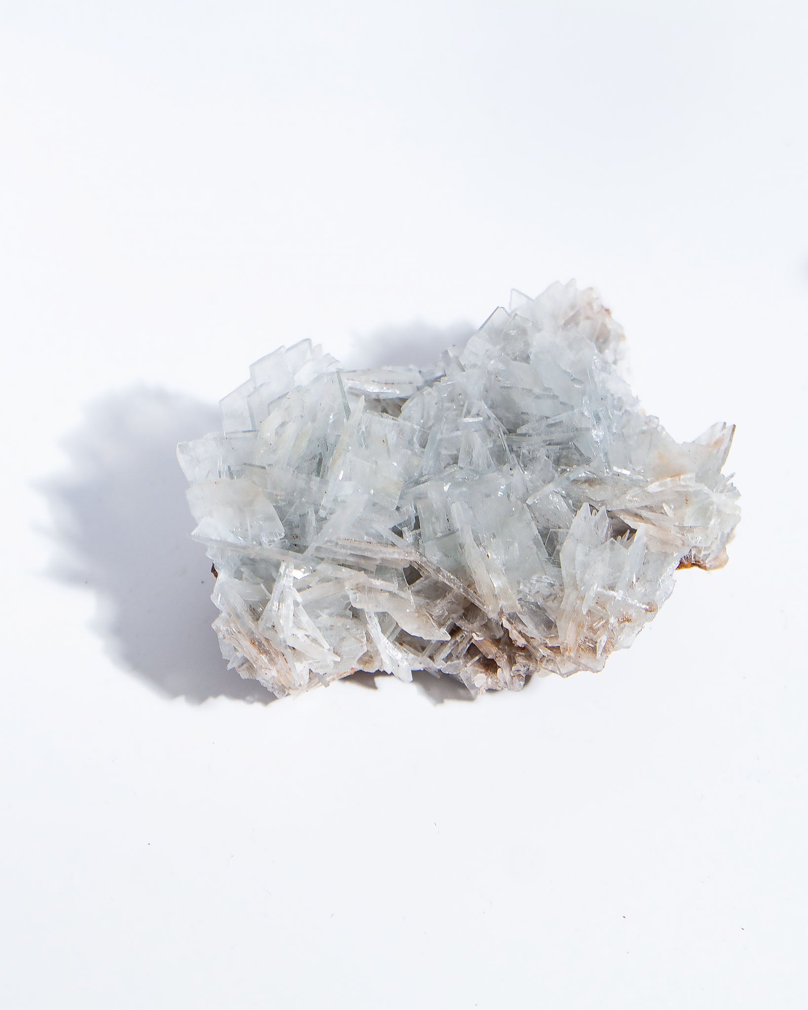 西班牙重晶石 Barite｜San Jorge 礦區灰藍板狀晶體標本 Spanish Barite grey-blue  tabular crystals San Jorge Mines Spain