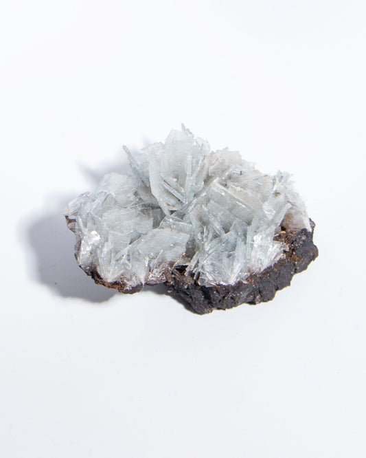 西班牙重晶石 Barite｜San Jorge 礦區灰藍板狀晶體標本 Spanish Barite sky-blue tabular crystals San Jorge Mines Spain