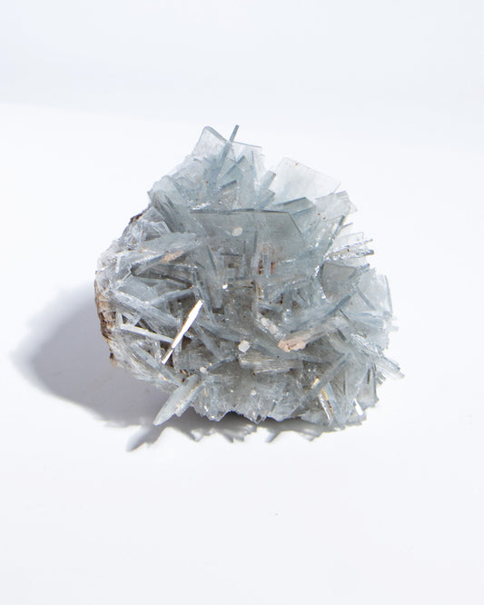 西班牙重晶石 Barite｜San Jorge 礦區天藍板狀晶體標本 Spanish Barite sky-blue tabular crystals San Jorge Mines Murcia Spain