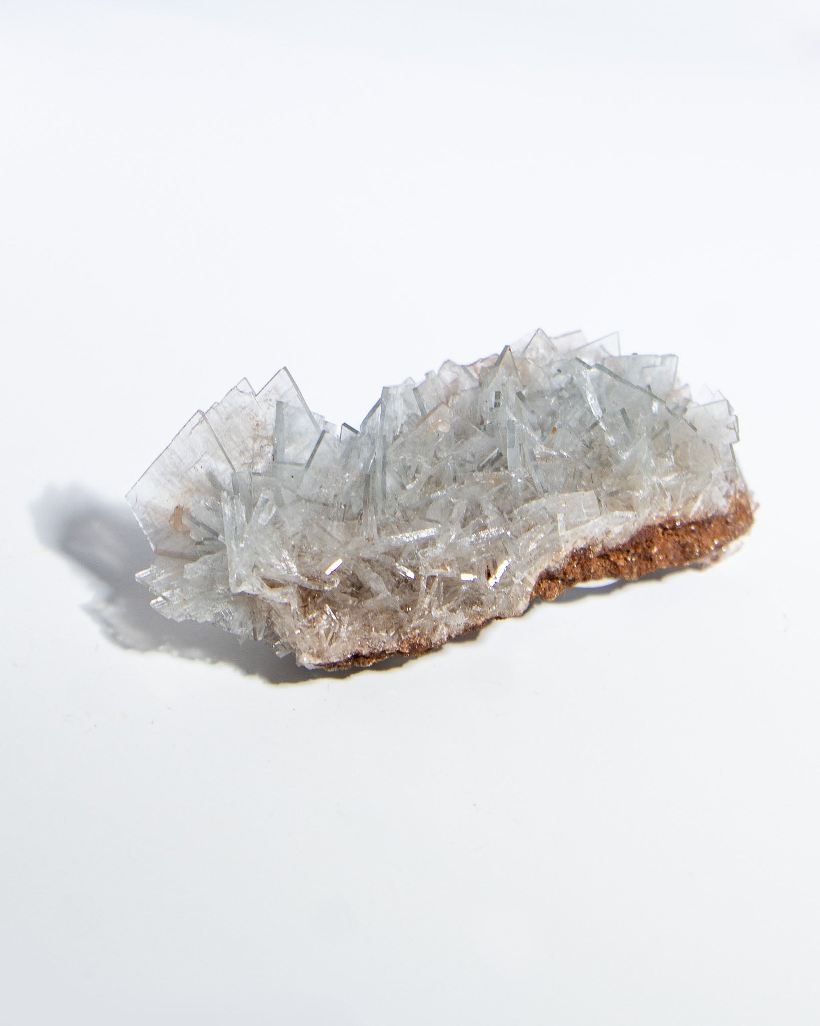 西班牙重晶石 Barite｜San Jorge 礦區灰藍板狀晶體標本 Spanish Barite grey-blue tabular crystals San Jorge Mines Spain