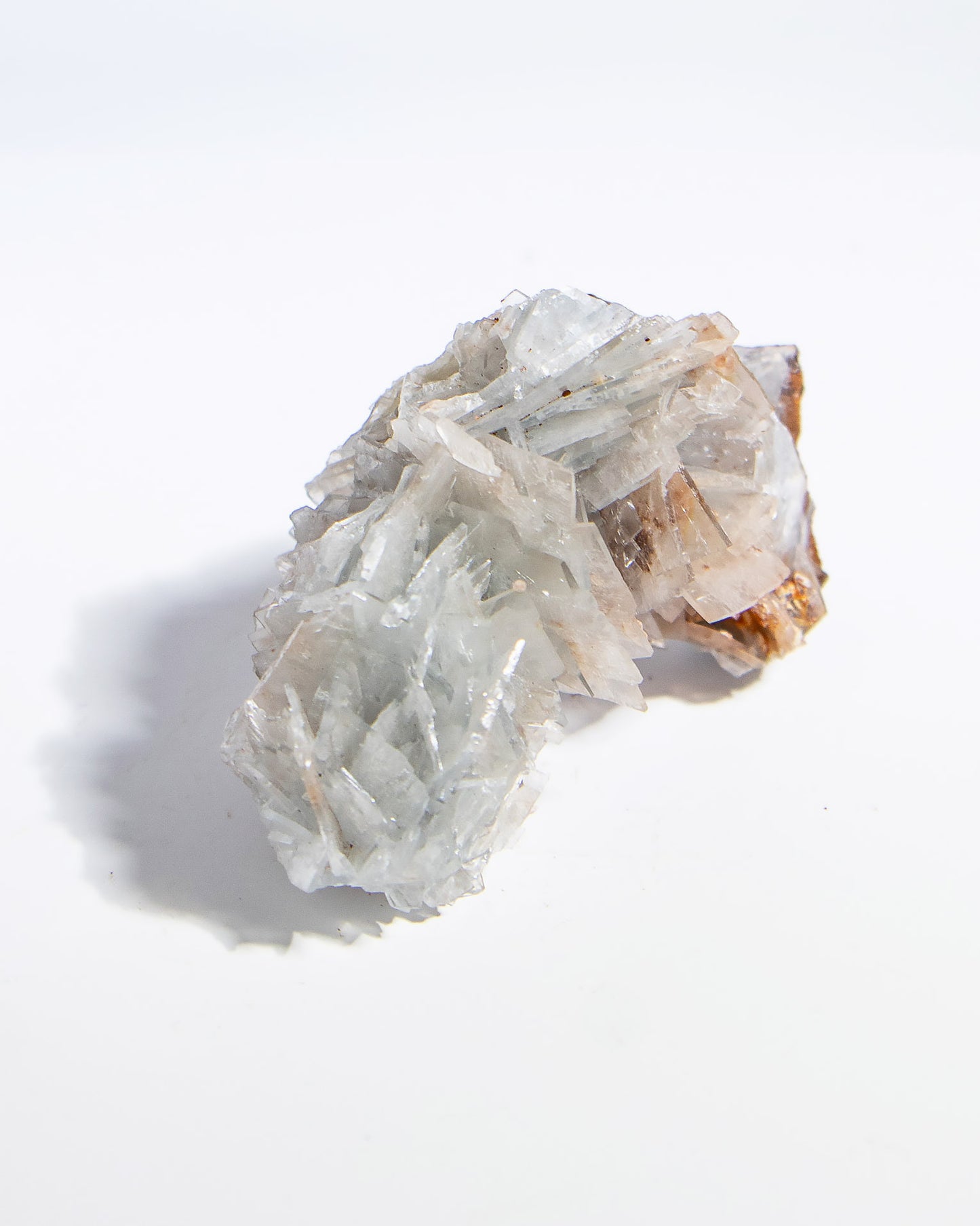 西班牙重晶石 Barite｜San Jorge 礦區灰藍板狀晶體標本 Spanish Barite grey-blue tabular crystals San Jorge Mines Spain