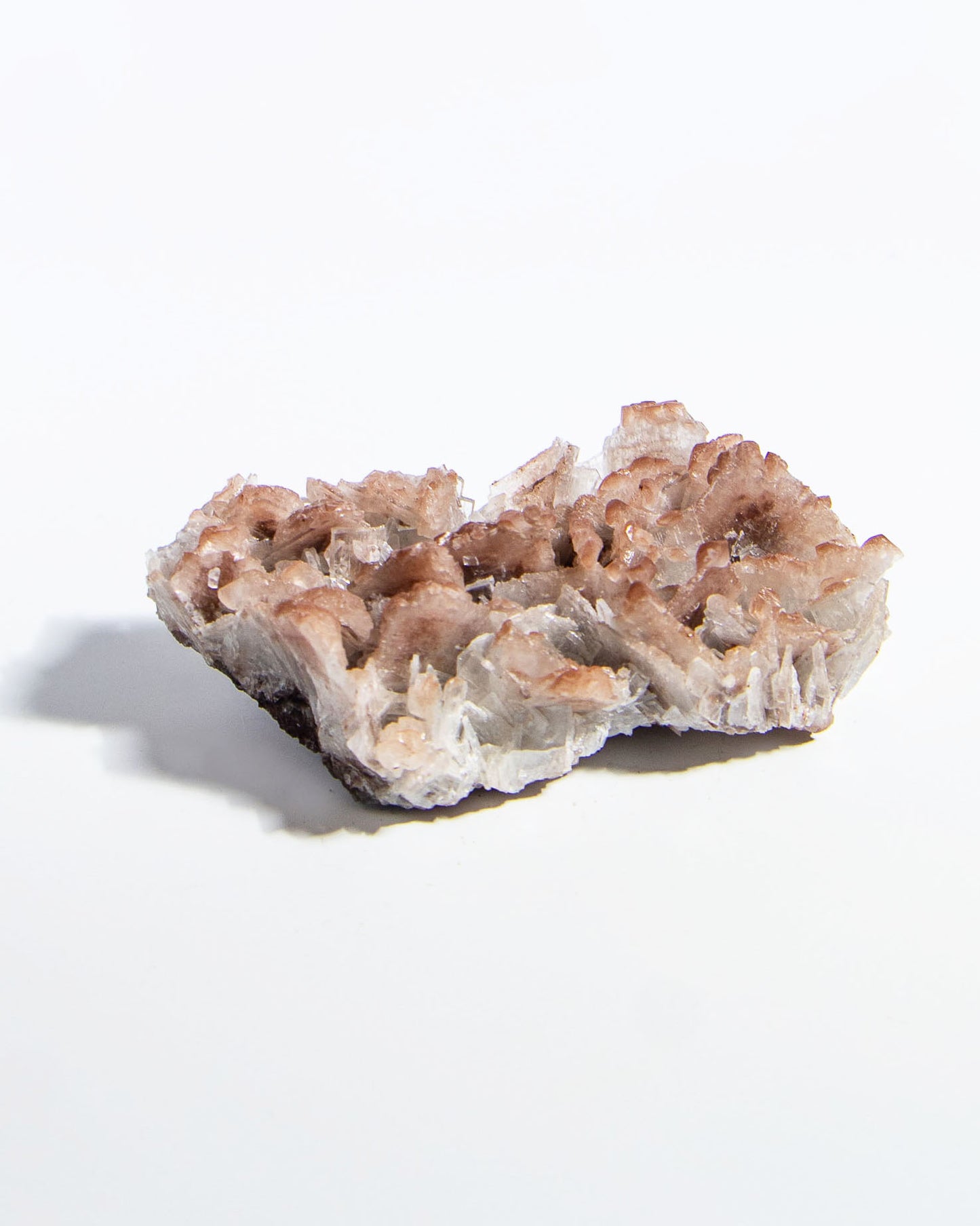 西班牙重晶石 Barite｜San Jorge 礦區灰藍棕粉共生板狀晶體標本 Spanish Barite sky-blue blush-pink tabular crystals San Jorge Mines Spain