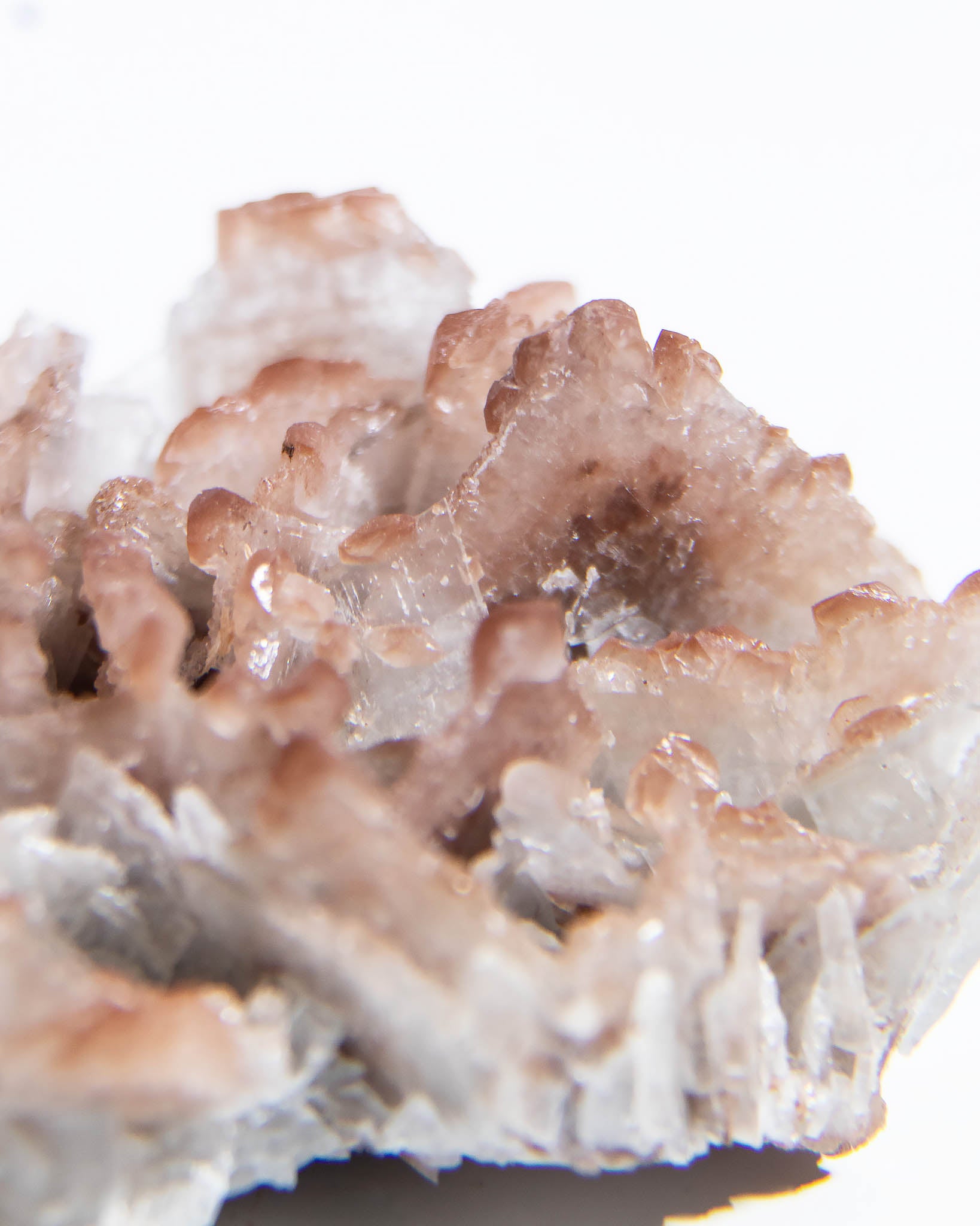 西班牙重晶石 Barite｜San Jorge 礦區灰藍棕粉共生板狀晶體標本 Spanish Barite sky-blue blush-pink tabular crystals San Jorge Mines Spain