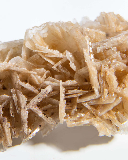 西班牙重晶石 Barite｜San Jorge 礦區鐵染棕紅板狀晶體標本 Spanish Barite iron-stained reddish-brown tabular crystals San Jorge Mines Spain