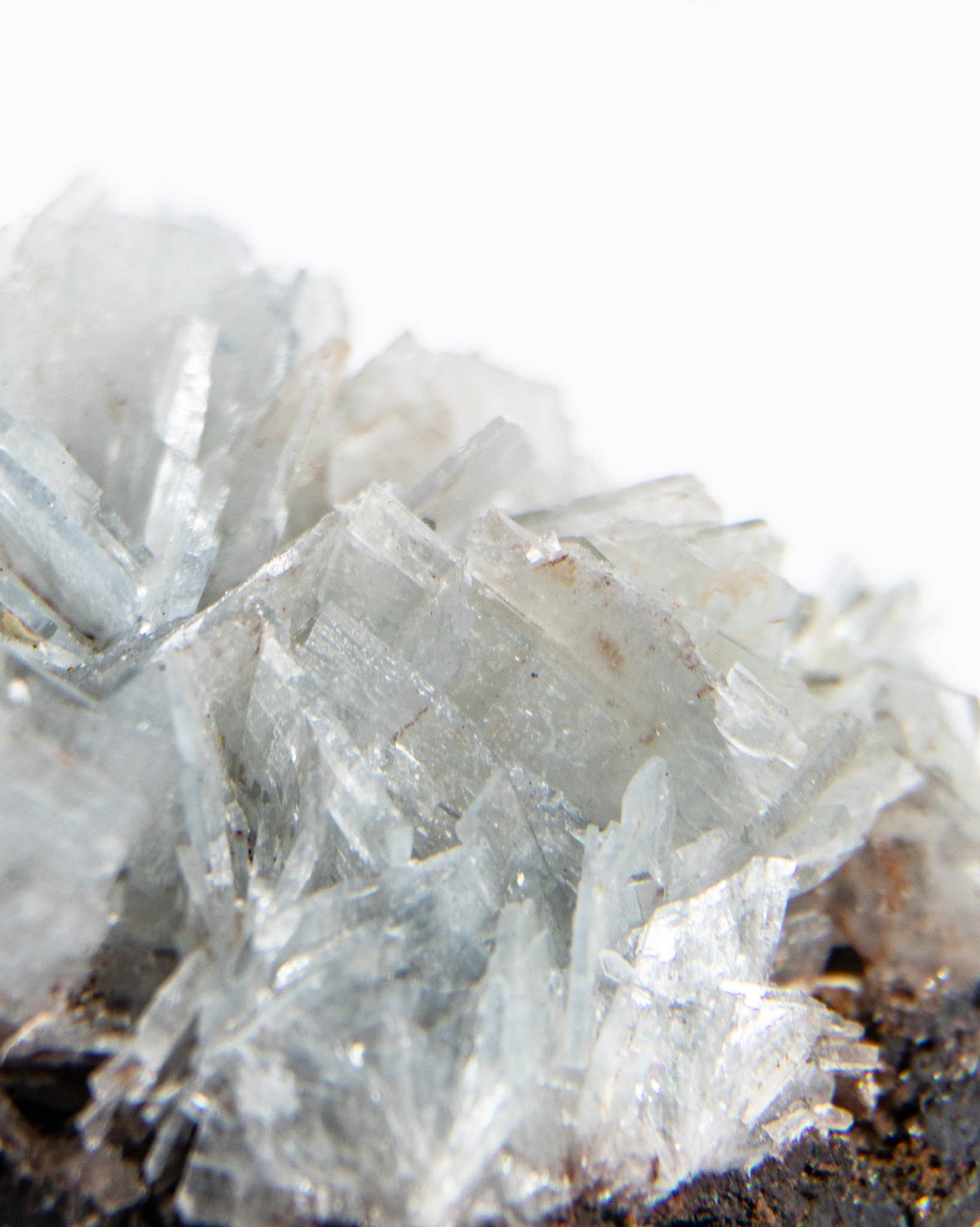 西班牙重晶石 Barite｜San Jorge 礦區灰藍板狀晶體標本 Spanish Barite grey-blue  tabular crystals San Jorge Mines Spain