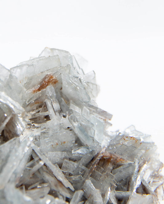西班牙重晶石 Barite｜San Jorge 礦區灰藍板狀晶體標本 Spanish Barite grey-blue tabular crystals San Jorge Mines Spain