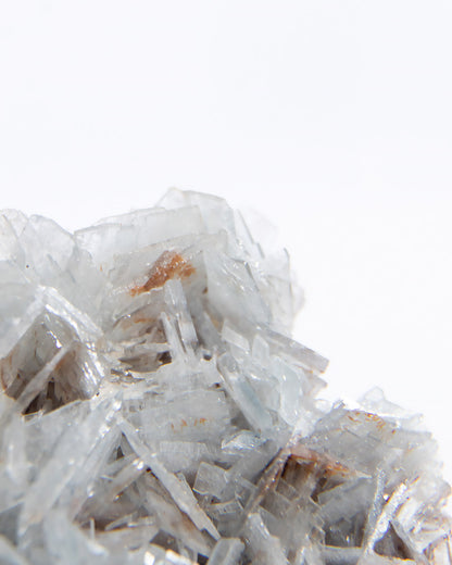西班牙重晶石 Barite｜San Jorge 礦區灰藍棕粉共生板狀晶體標本 Spanish Barite grey-blue blush-pink tabular crystals San Jorge Mines Spain