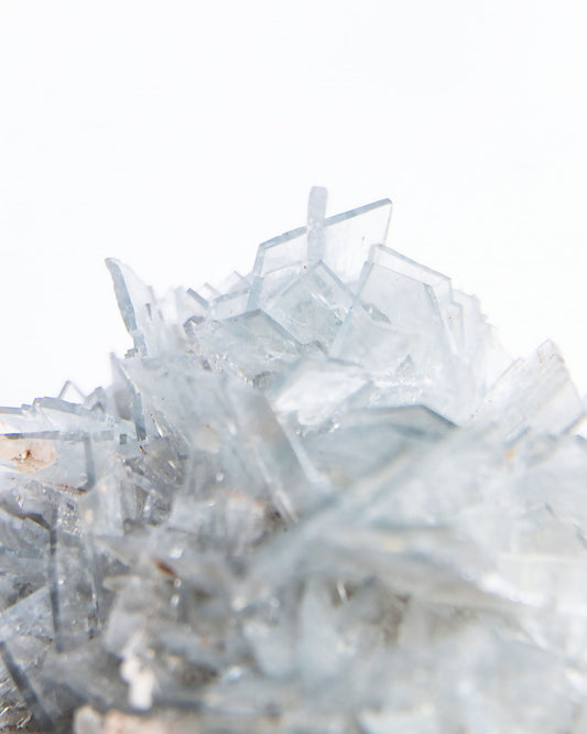 西班牙重晶石 Barite｜San Jorge 礦區天藍板狀晶體標本 Spanish Barite sky-blue tabular crystals San Jorge Mines Murcia Spain