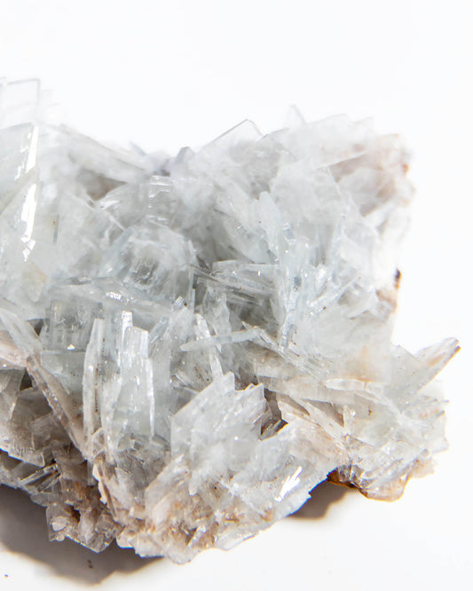 西班牙重晶石 Barite｜San Jorge 礦區灰藍板狀晶體標本 Spanish Barite grey-blue  tabular crystals San Jorge Mines Spain