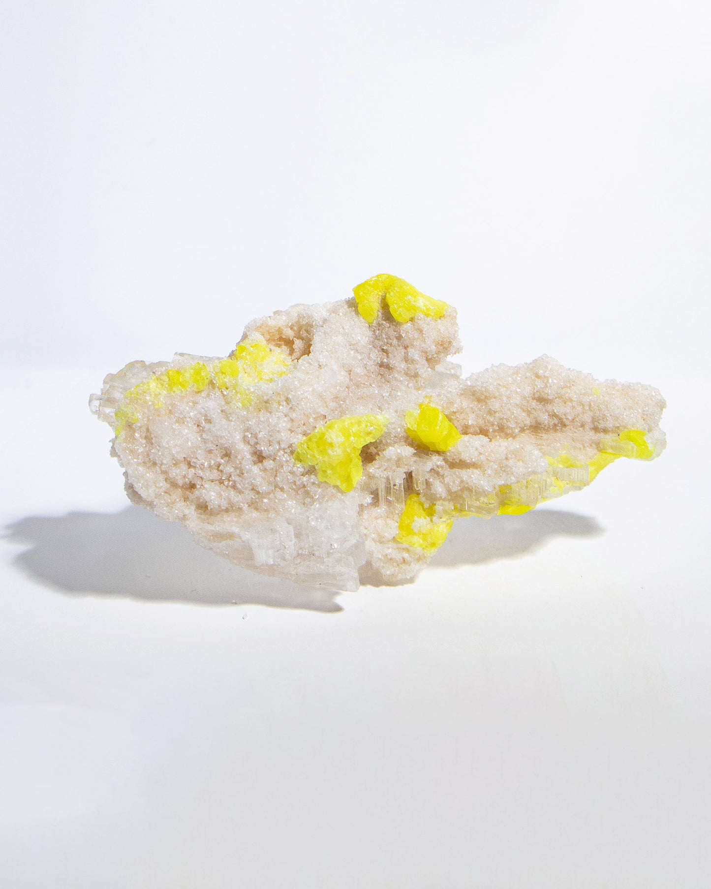 Sulfur and Aragonite on Gypsum - Sicily, Italy