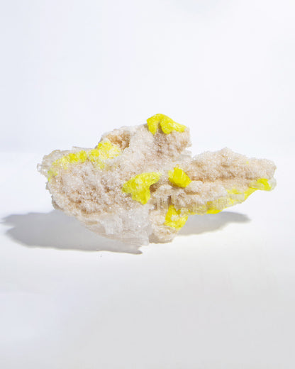 Sulfur and Aragonite on Gypsum - Sicily, Italy