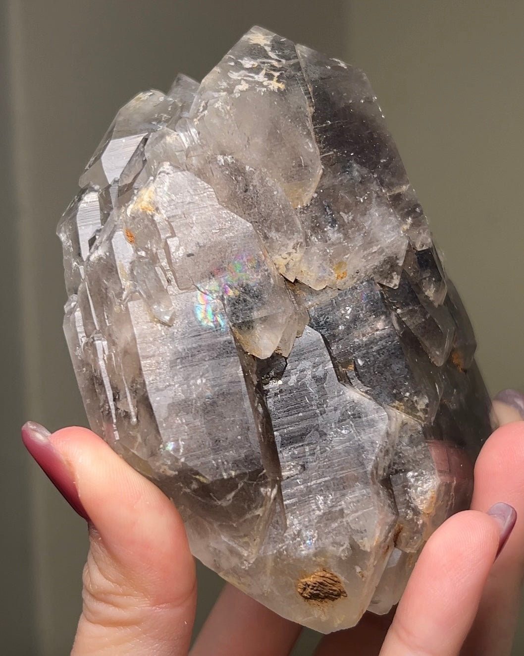 罕見的波士尼亞煙晶 smoky quartz from rare locality Bosnia Herzegovina shows elegant gradient of color and wild structure