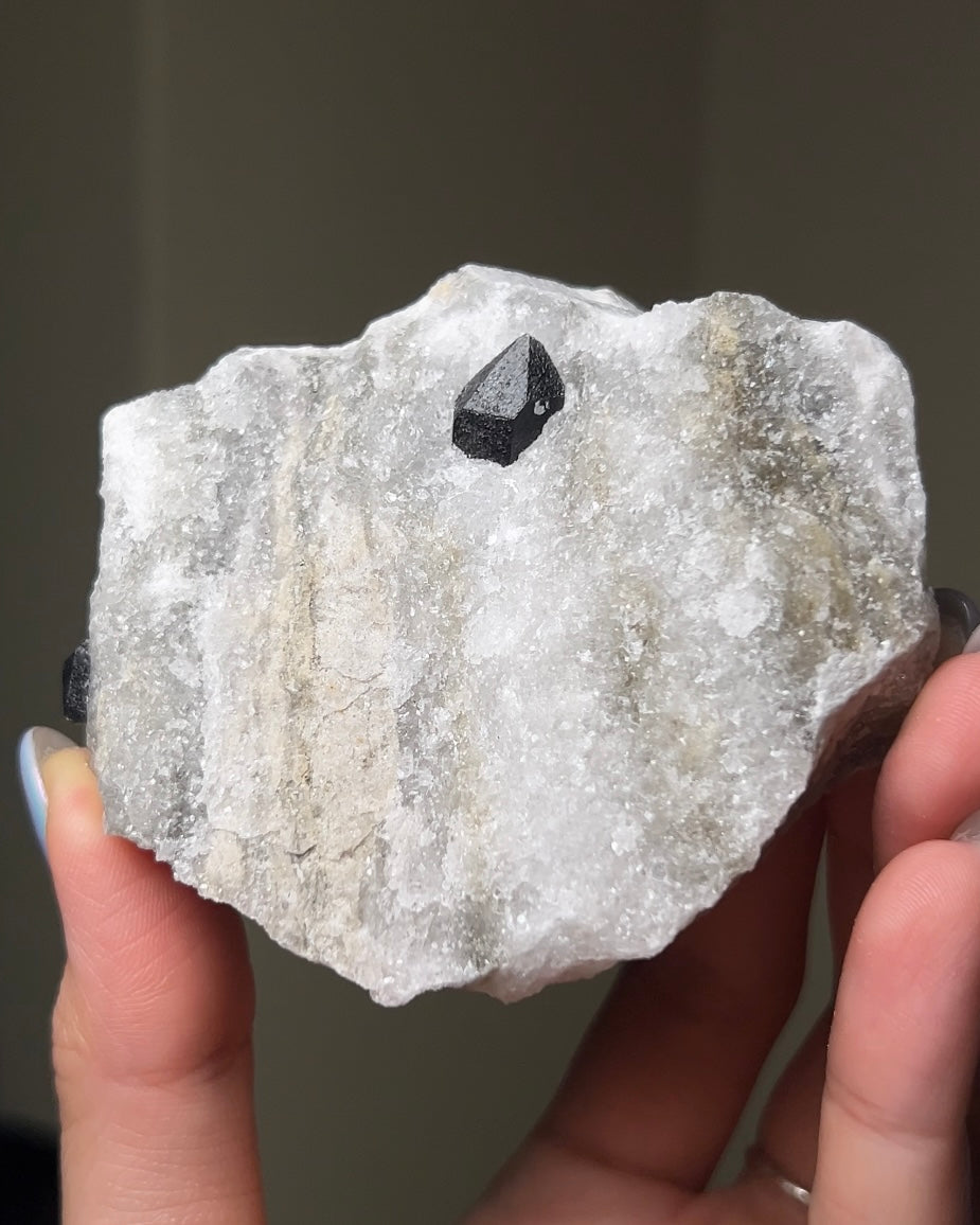 黑水晶硬石膏 - 義大利