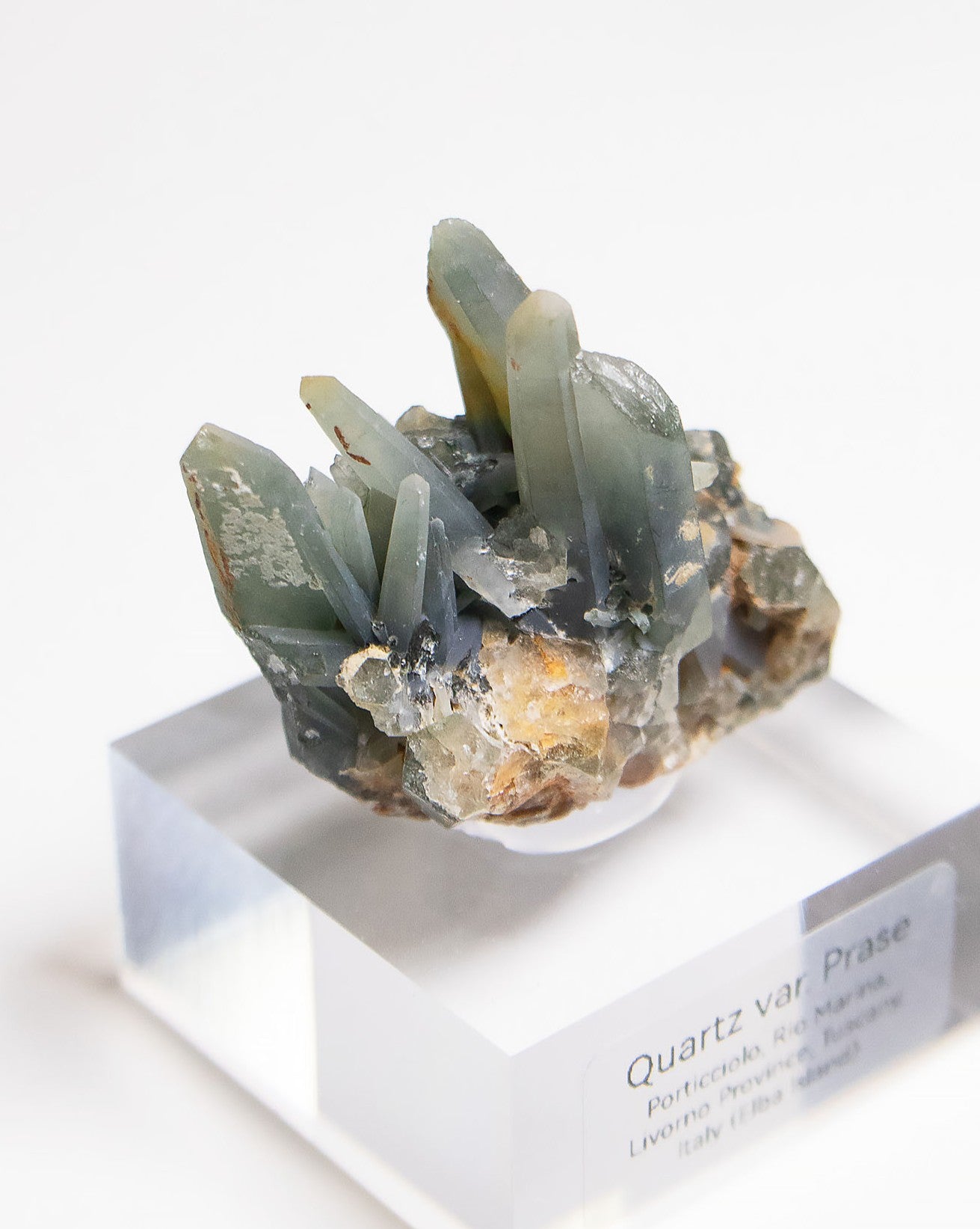 義大利綠水晶Italian Prase Quartz from Elba Island