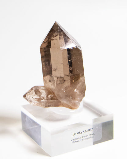 精品波士尼亞煙晶礦標 fine mineral specimen Bosnia Smoky quartz 