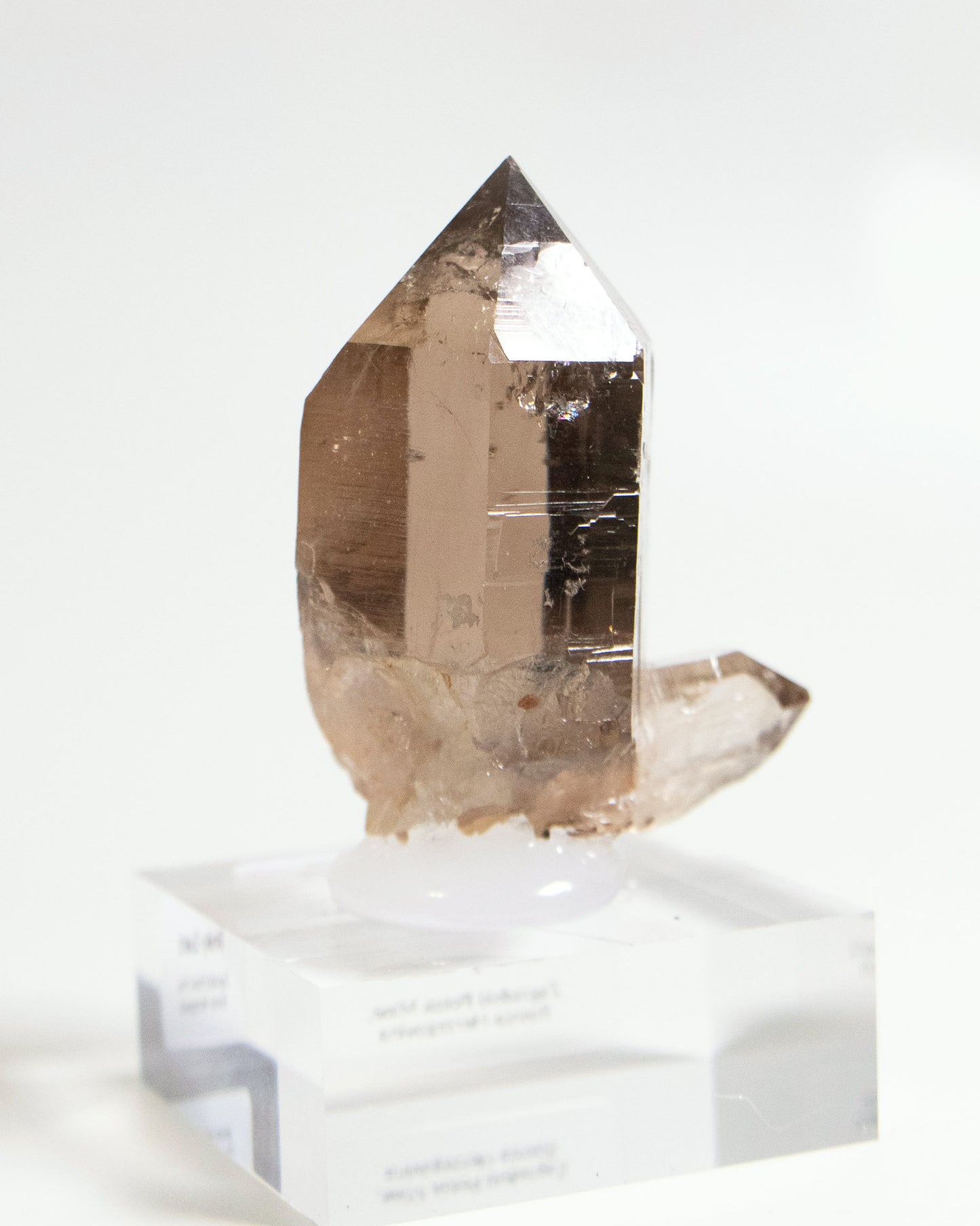精品波士尼亞煙晶礦標 fine mineral specimen Bosnia Smoky quartz 