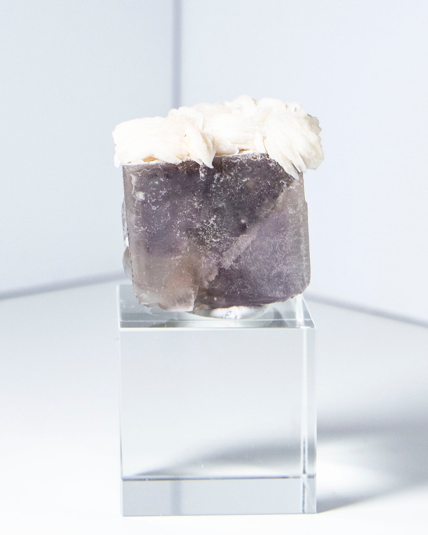 Baryte on Fluorite - Palermo, Sicily, Italy