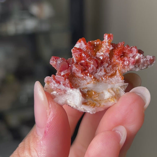 摩洛哥釩鉛礦來自Mibladen礦區vanadinite from Morocco