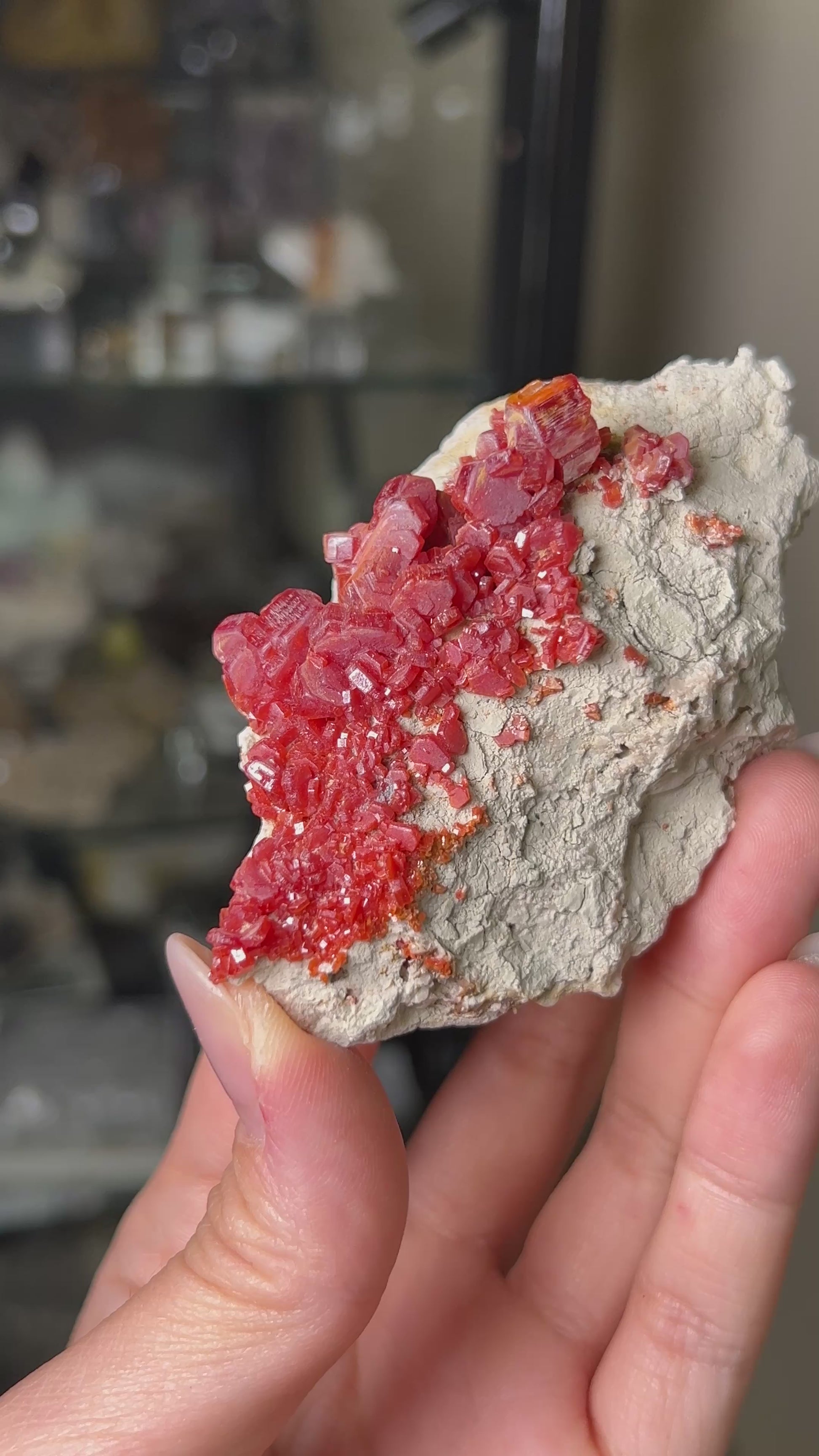 摩洛哥釩鉛礦來自Mibladen礦區vanadinite from Morocco