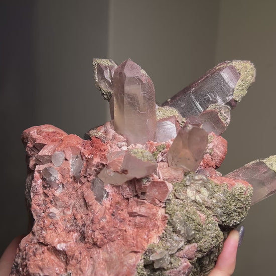 埃及煙晶標本非常稀有smoky quartz specimens from Mount Sinai, Egypt are exceptionally rare.They embodies grounding and protective energy—supporting focus, emotional stability, and a calm return to the present moment. 